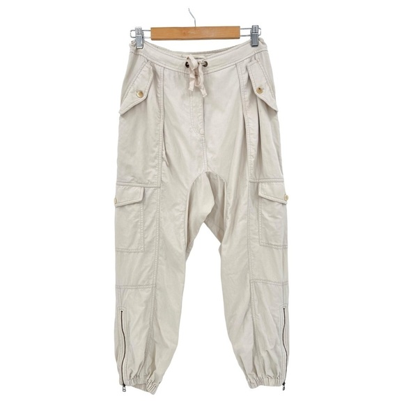 Ulla Johnson Edris Pant Cargo Pant Jogger Zip Ankle Pant in Neutral Size 4 - Picture 4 of 15